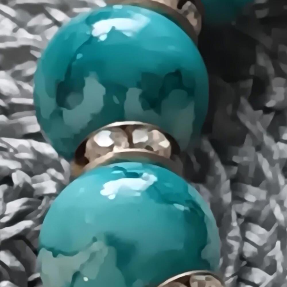 Ruby Rd. Blue Earrings & 2 Blue Bead Stretch Bracelets - Picture 9 of 9